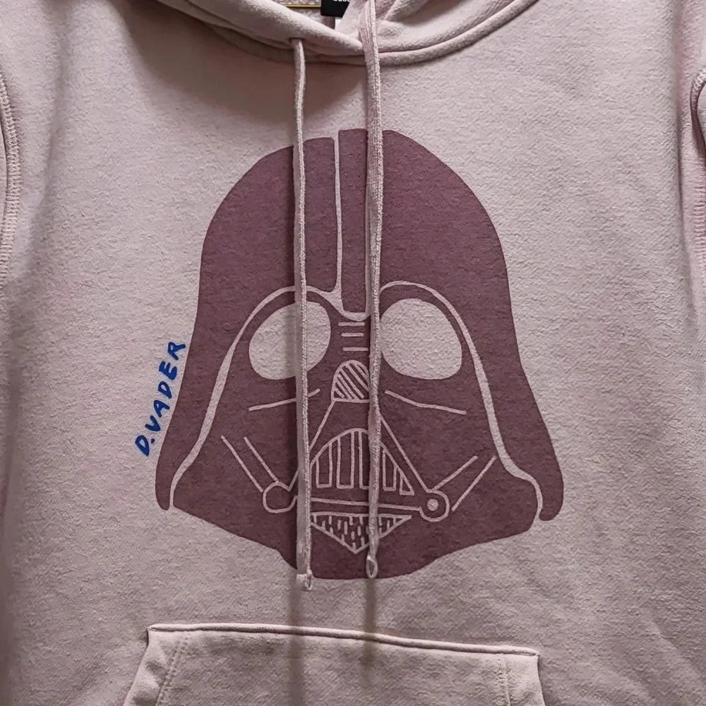 Star Wars Darth Vader Pink Hoodie Women's Large Hooded Sweatshirt